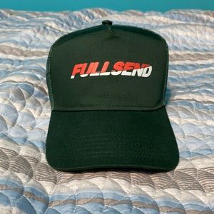 Full Send from the Nelk boys hat.